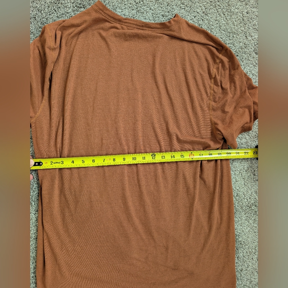 prAna Breathe Performance T-Shirt Men’s XL Rust Brown - Picture 3 of 3